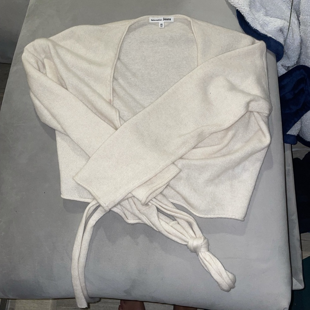 Reformation wrap sweater